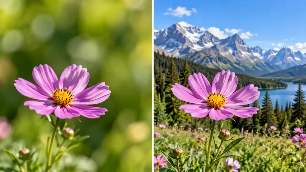 What is a shallow depth of field compared to a deep one.